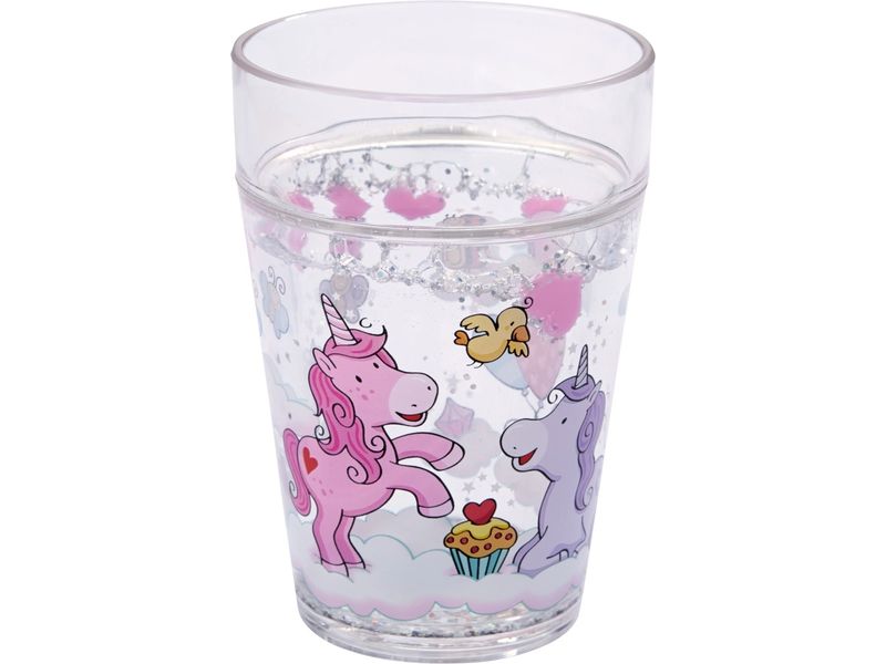 Haba Glitzerbecher Einhorn Kinderbecher mit Glitzer
