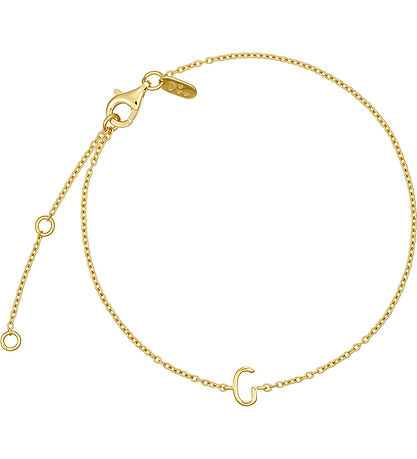 Design Letters Armband - G - 18 Karat vergoldet
