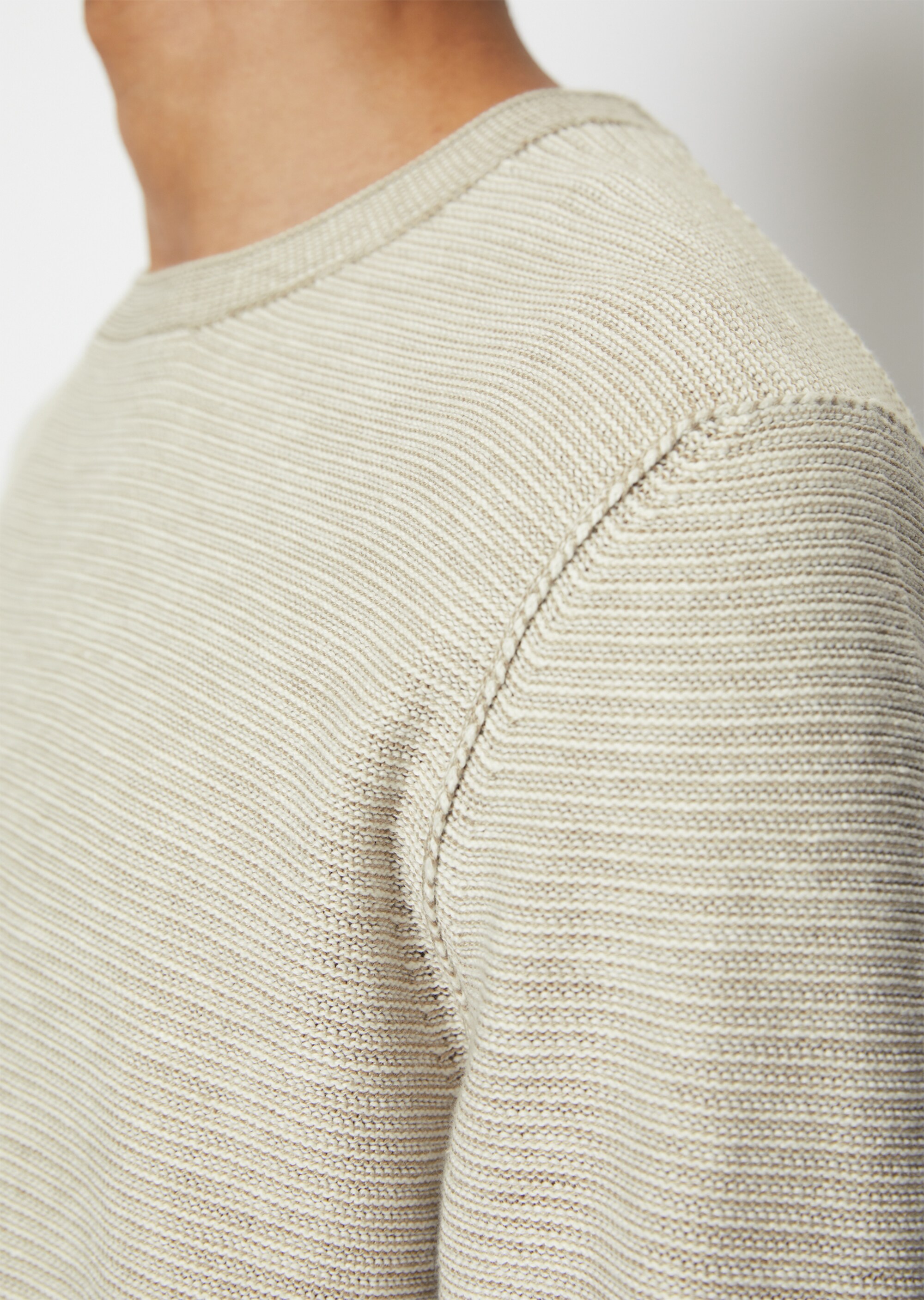 Pullover regular aus Bio-Baumwolle und Leinen