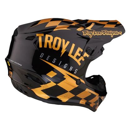 Casque cross TroyLee design SE4 POLYACRYLITE RACE MIPS 2024 - Noir / Jaune