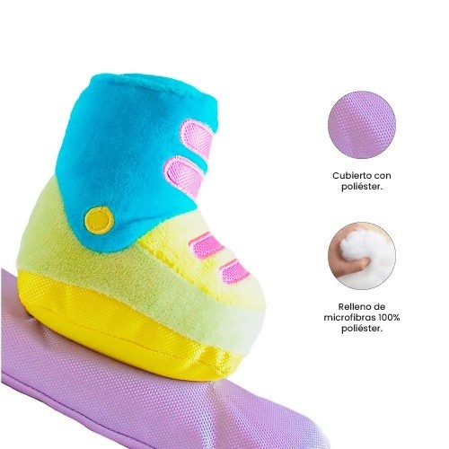 Bota de esqui de pelúcia multicolorida Patasbox para cães