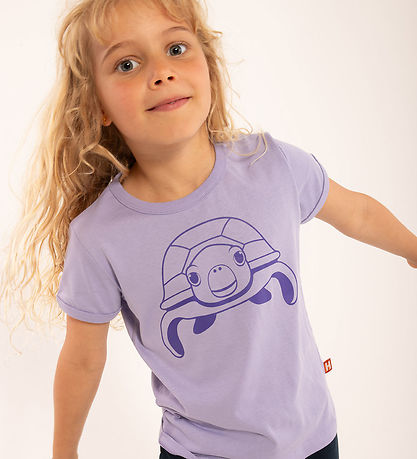 ANIMAL T-Shirt - AnimalHide - Lila Outline Meeresschildkröte