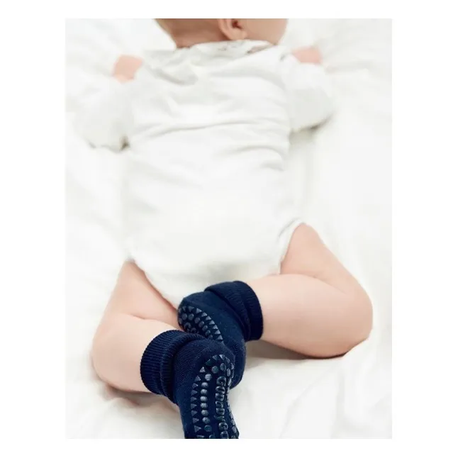 GOBABYGO Chaussettes Anti-Dérapantes Bambou | Bleu marine
