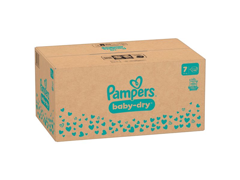 Pampers Windeln Baby Dry Extra Large Grösse 7 Monatsbox 15  kg, 132 Stück