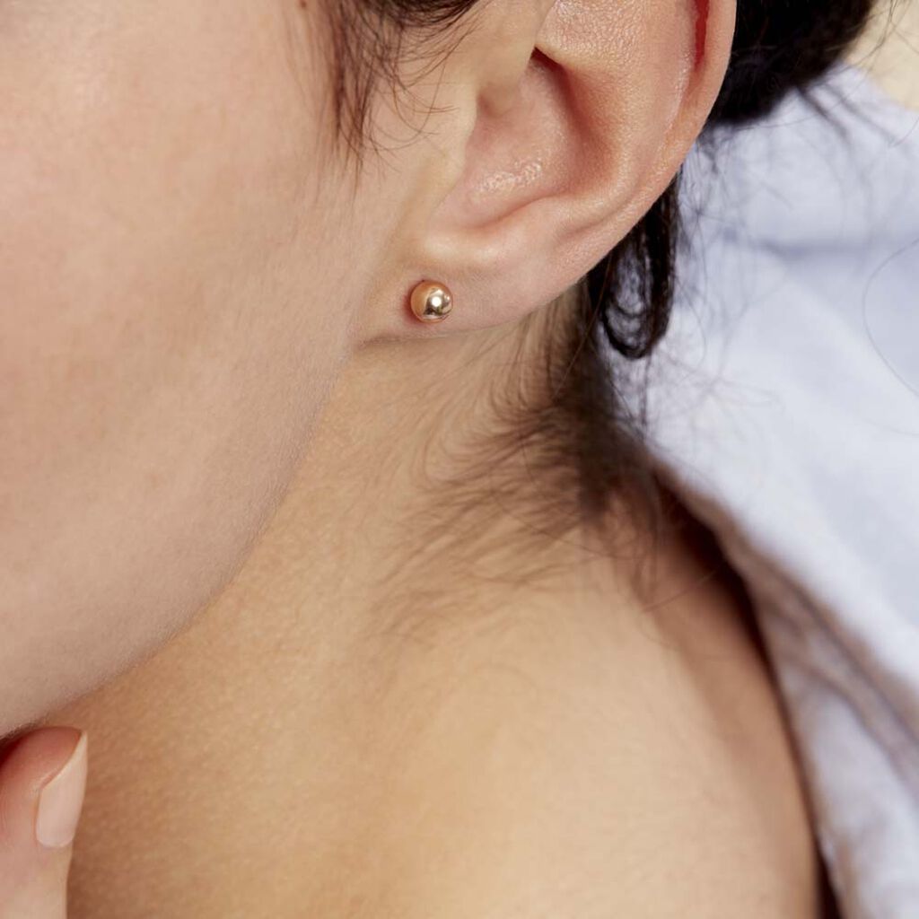 Boucles D'oreilles Puces Fidelia Boule Or Jaune