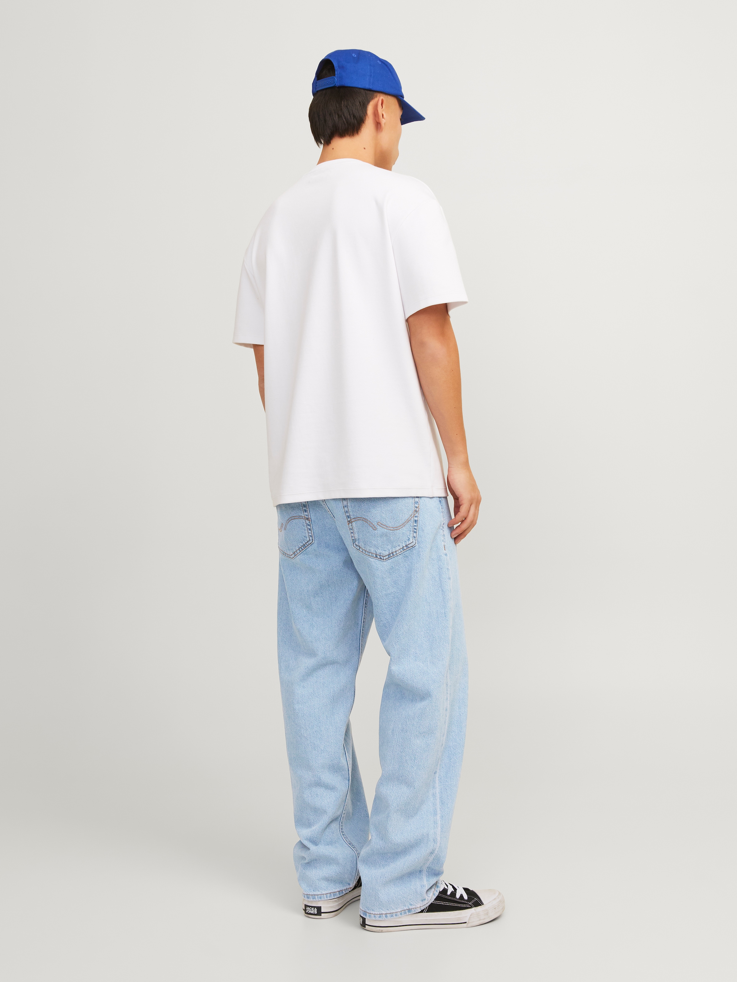 Jack & Jones Relax-fit-Jeans »JJIEDDIE mit hoher Taille und lockerer Passform«, mit Faded-Effekten