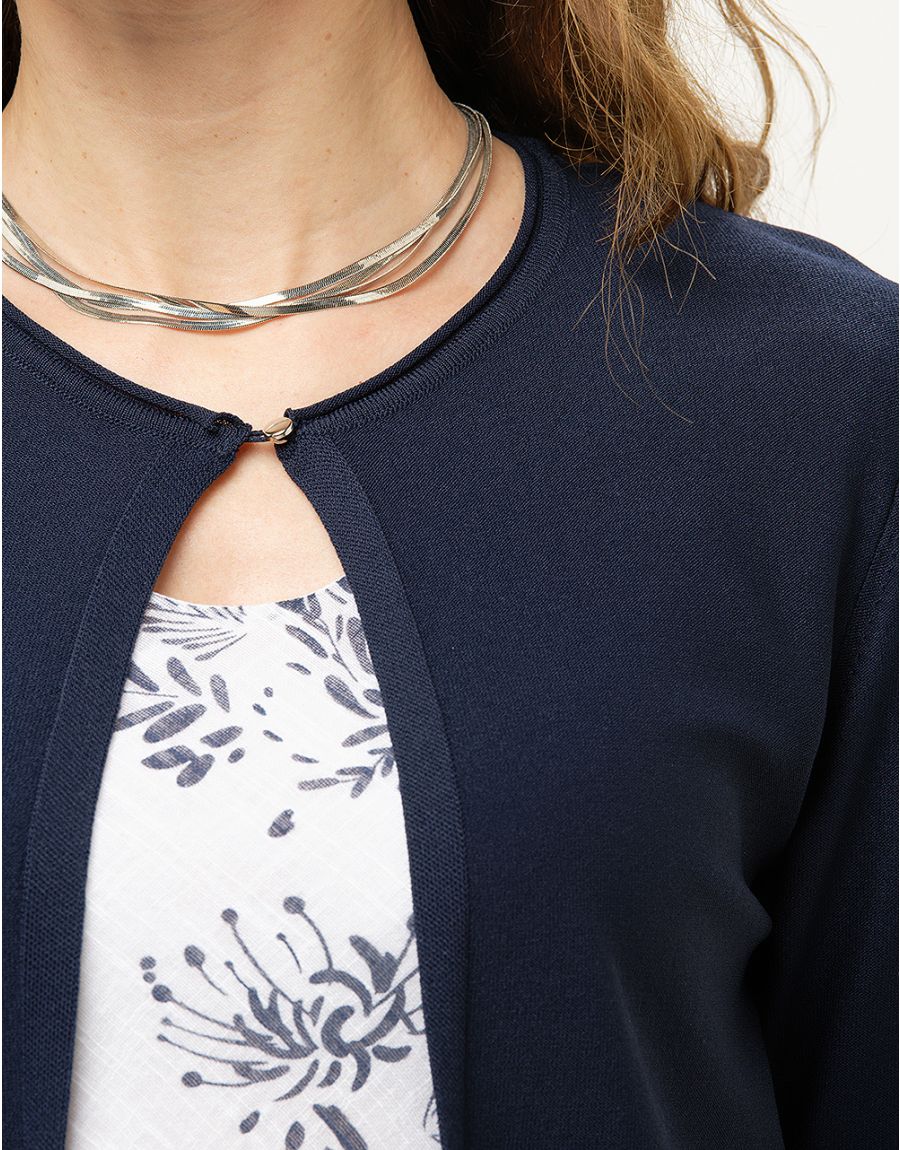 Boléro bleu en maille