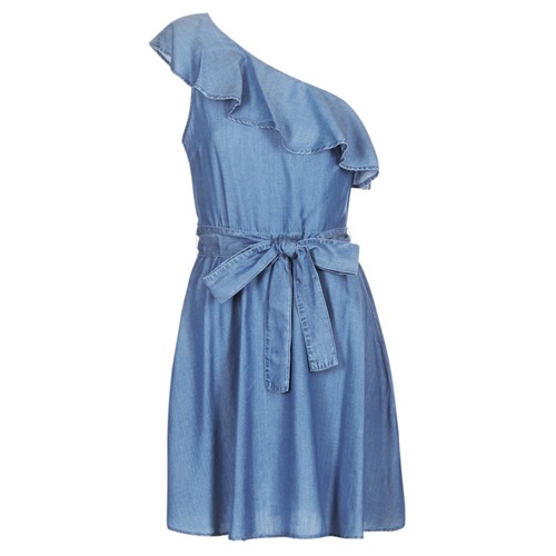 MICHAEL Michael Kors - ONE SHLDR RUFFLE DRS Denim