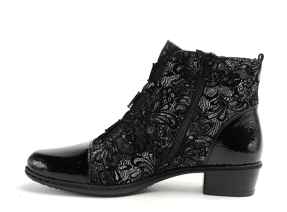 Rieker boots bottine plates femme y07c9 noir