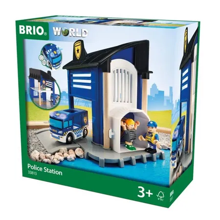 BRIO Polizeistation m. Einsatzfahrzeug