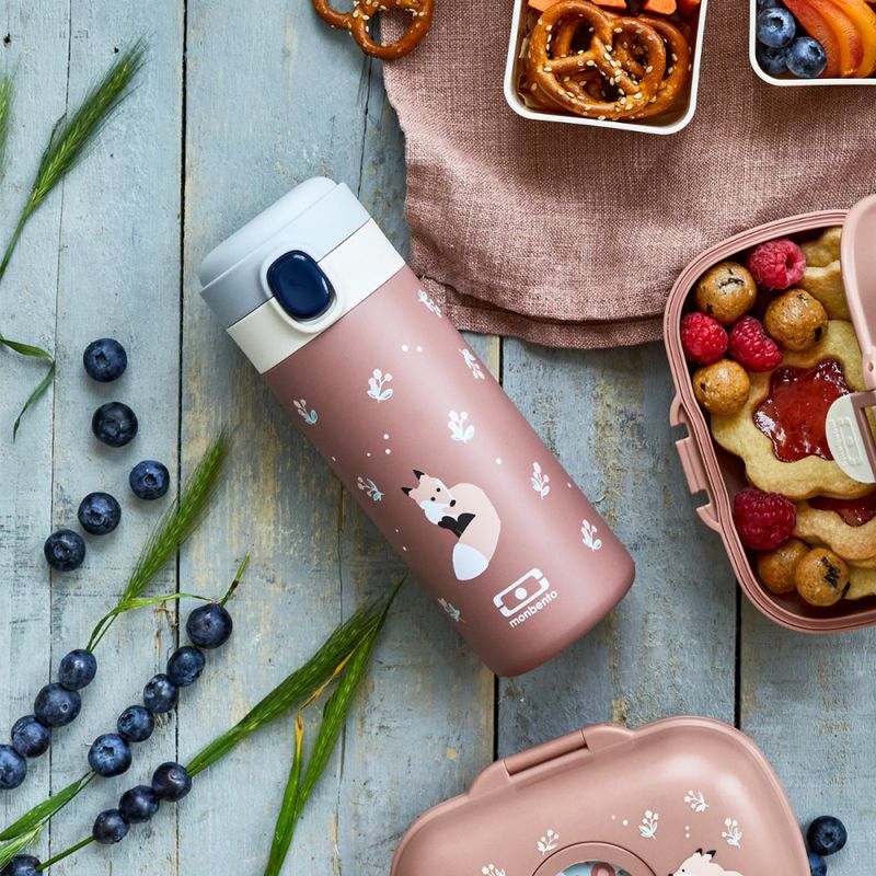 Monbento Pop, Drikkeflaske med Rev, Rustrød