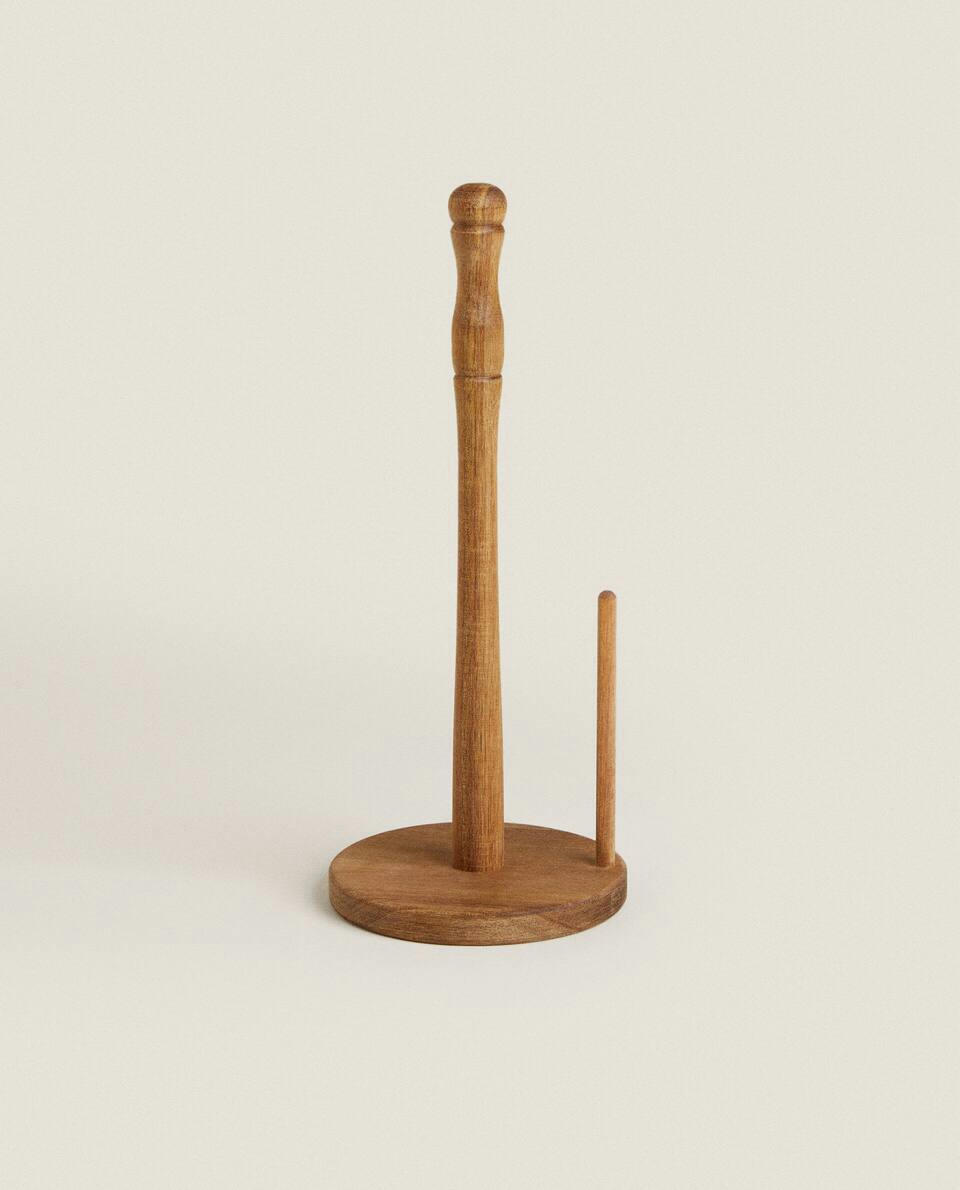 SUPORTE PARA ROLOS DE MADEIRA DE ACÁCIA