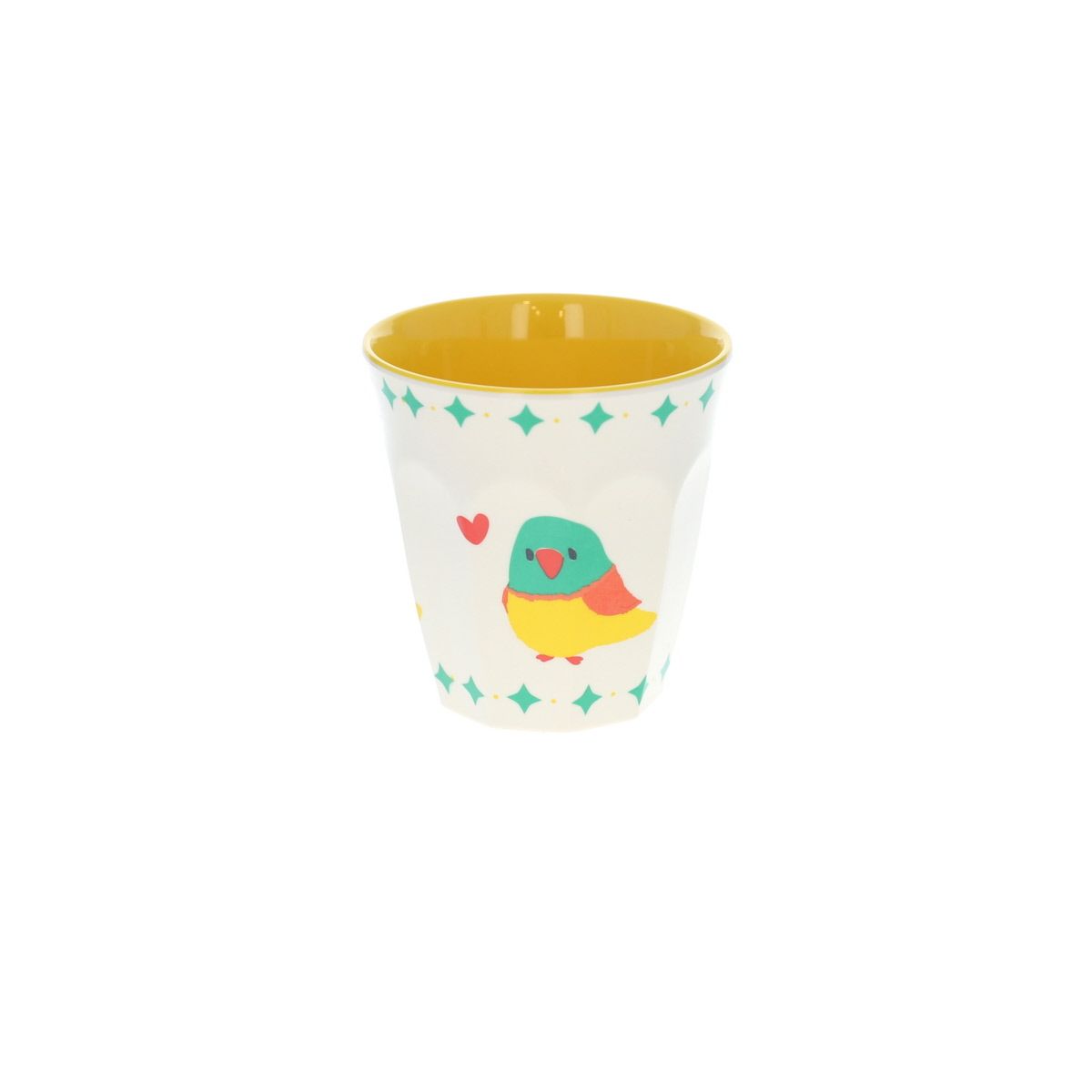 Petit verre en mélamine oiseaux - Les Inséparables Pause goûter