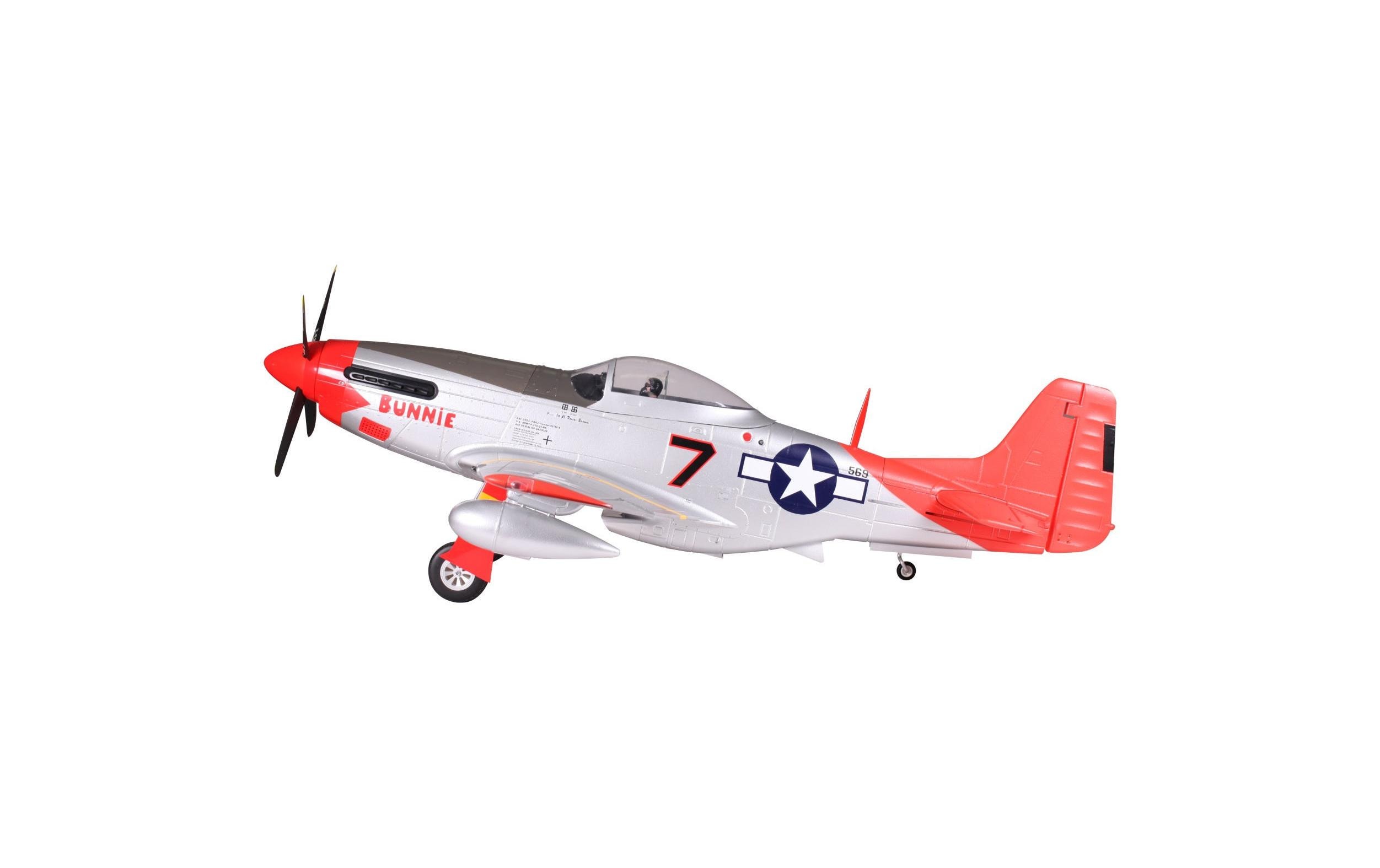 Warbird P-51D Mustang Red Tail 1700 mm PNP<br>P-51D Mustang Warbird mit Einziehfahrwerk und Brushless Antrieb