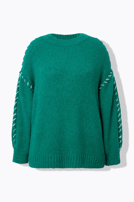 Pullover, oversized, Colornähte, Langarm
