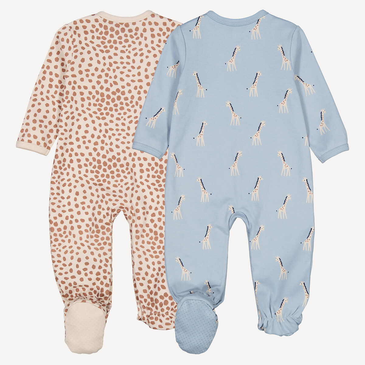 COLEÇÃO LA REDOUTE<br>Conjunto de 2 pijamas de algodão, peça única, estampa de girafa