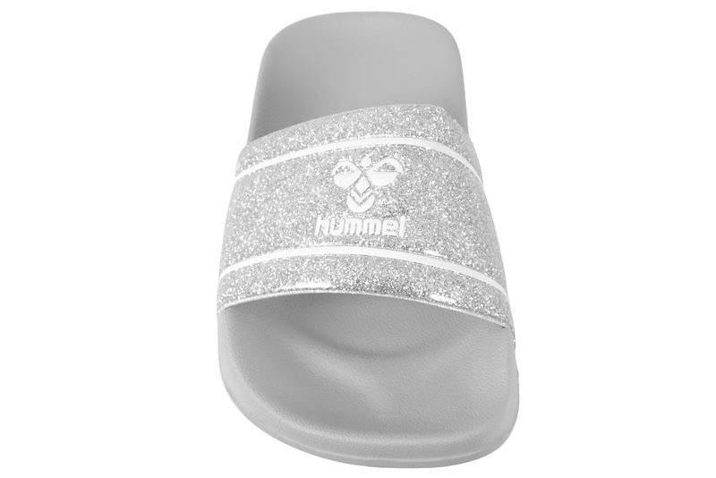 HUMMEL POOL SLIDE GLITTER JR SILVER