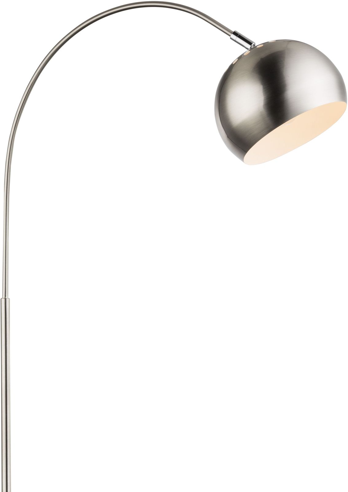 Bogenlampe - verchromt - Nickel matt - 150 cm hoch
