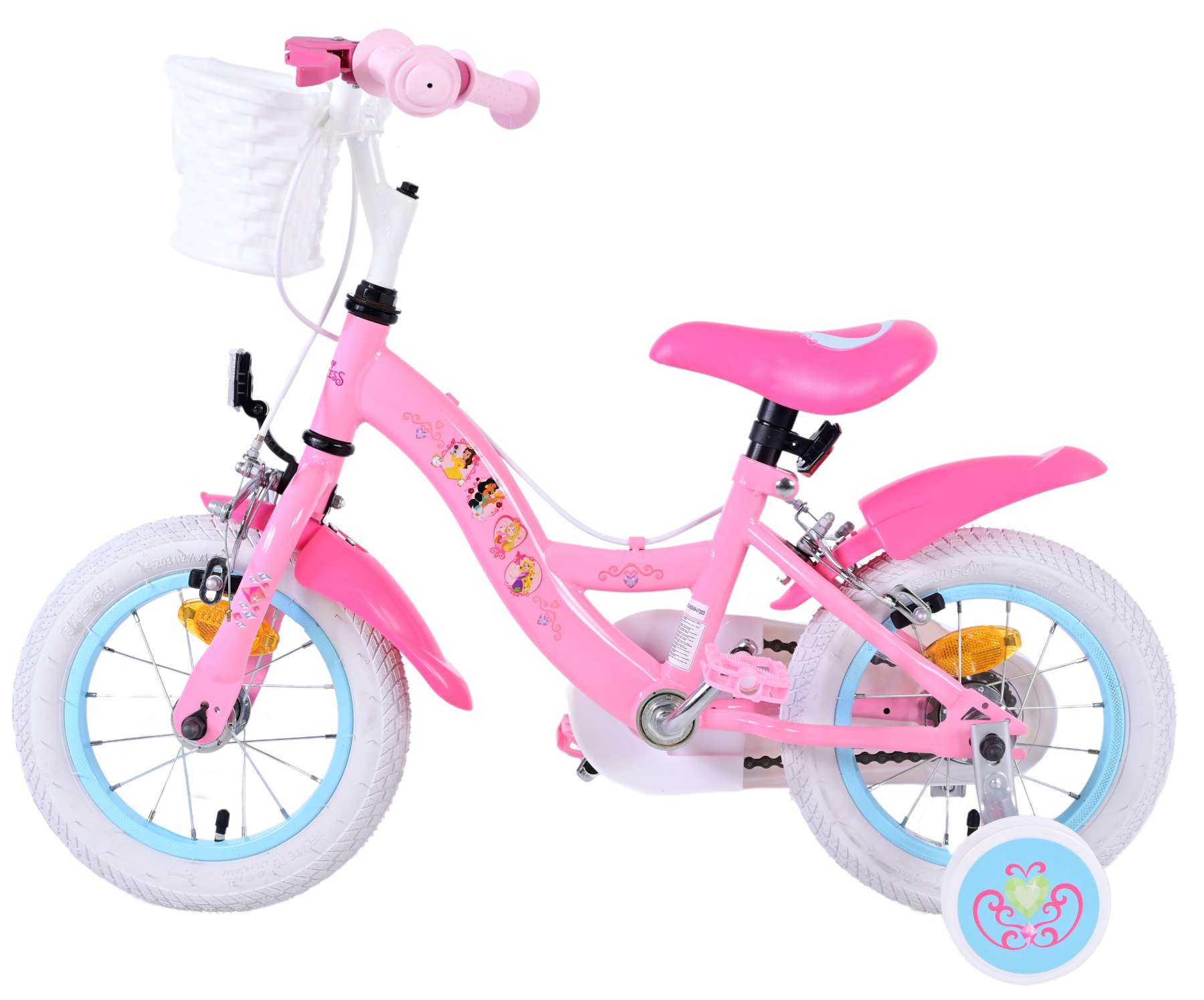 Kinderfahrrad Disney Princess für Mädchen 12 Zoll Kinderrad in Rosa