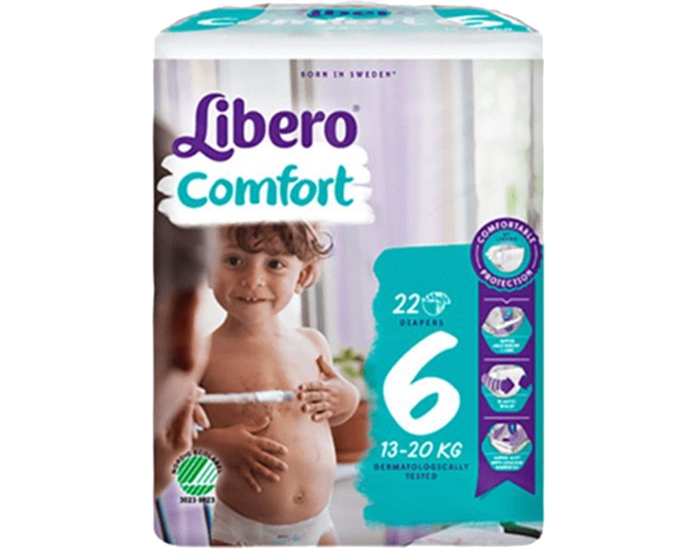 FRALDAS LIBERO COMFORT T6 13-20KG 22UN