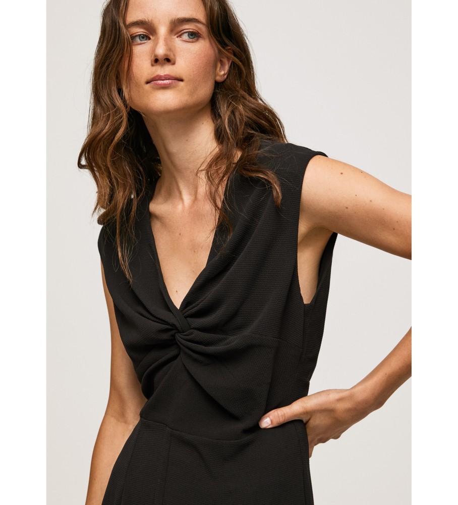 Macacão longo Pepe Jeans com detalhe de nó, preto
