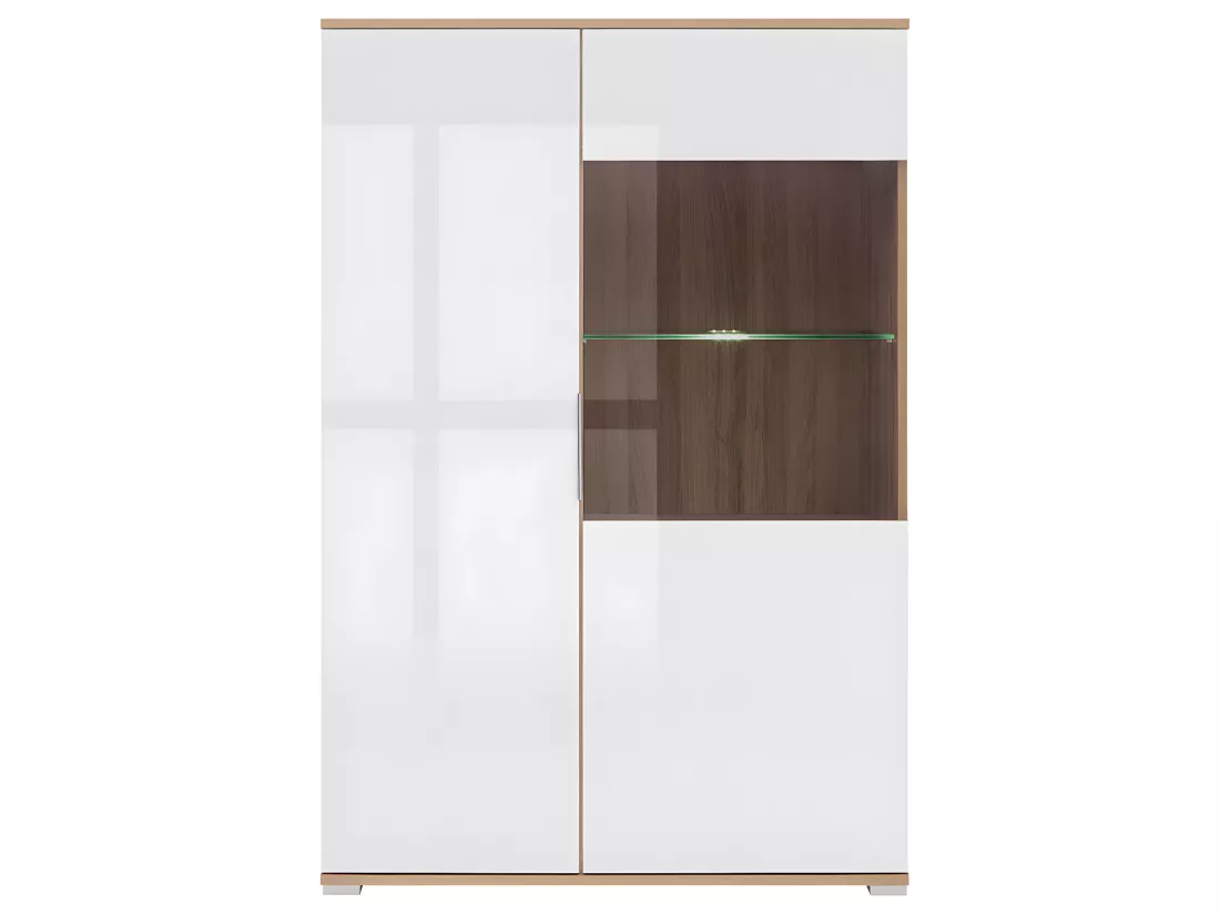 Vaisselier 2 portes Selma Blanc et Bois
