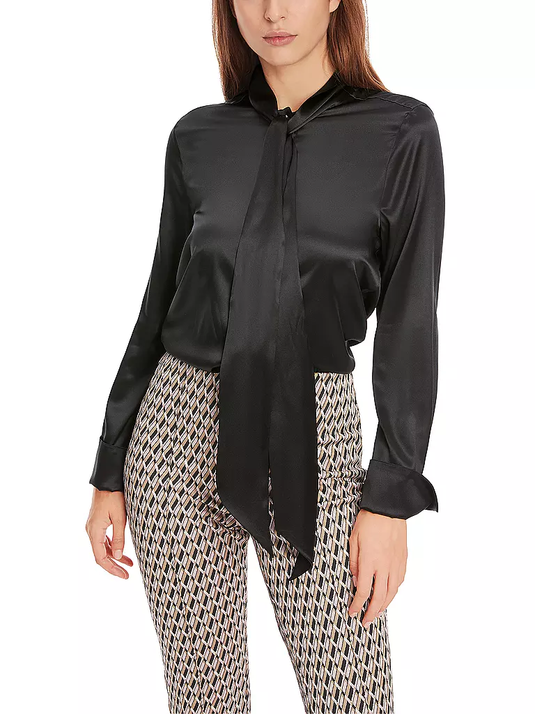 MARC CAIN Seidenbluse schwarz