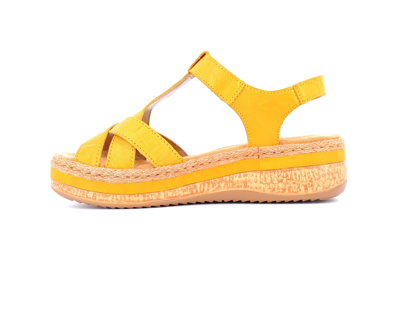 Rieker-V0919 Cuir Jaune