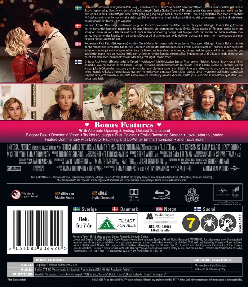 Last Christmas - The Movie - 2019 - Blu-Ray