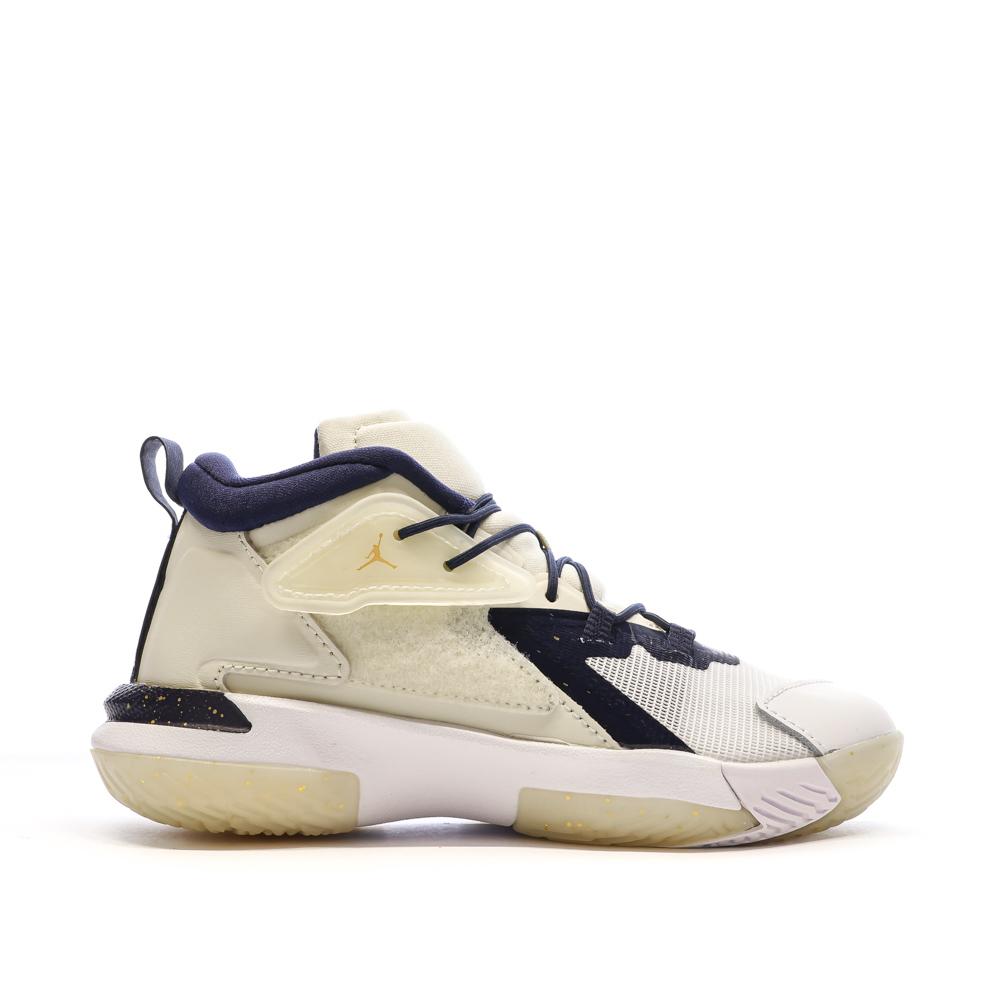 Nike Chaussures de Basketball Beige/Bleu Garçon Nike Jordan Zion 1