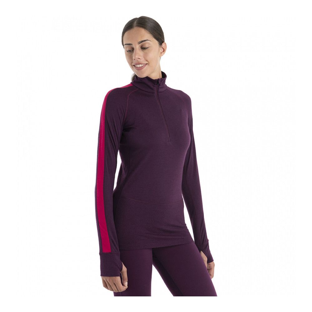 Icebreaker ZONEKNIT 200 - Sous-couche Femme nightshade/electronpnk/cb