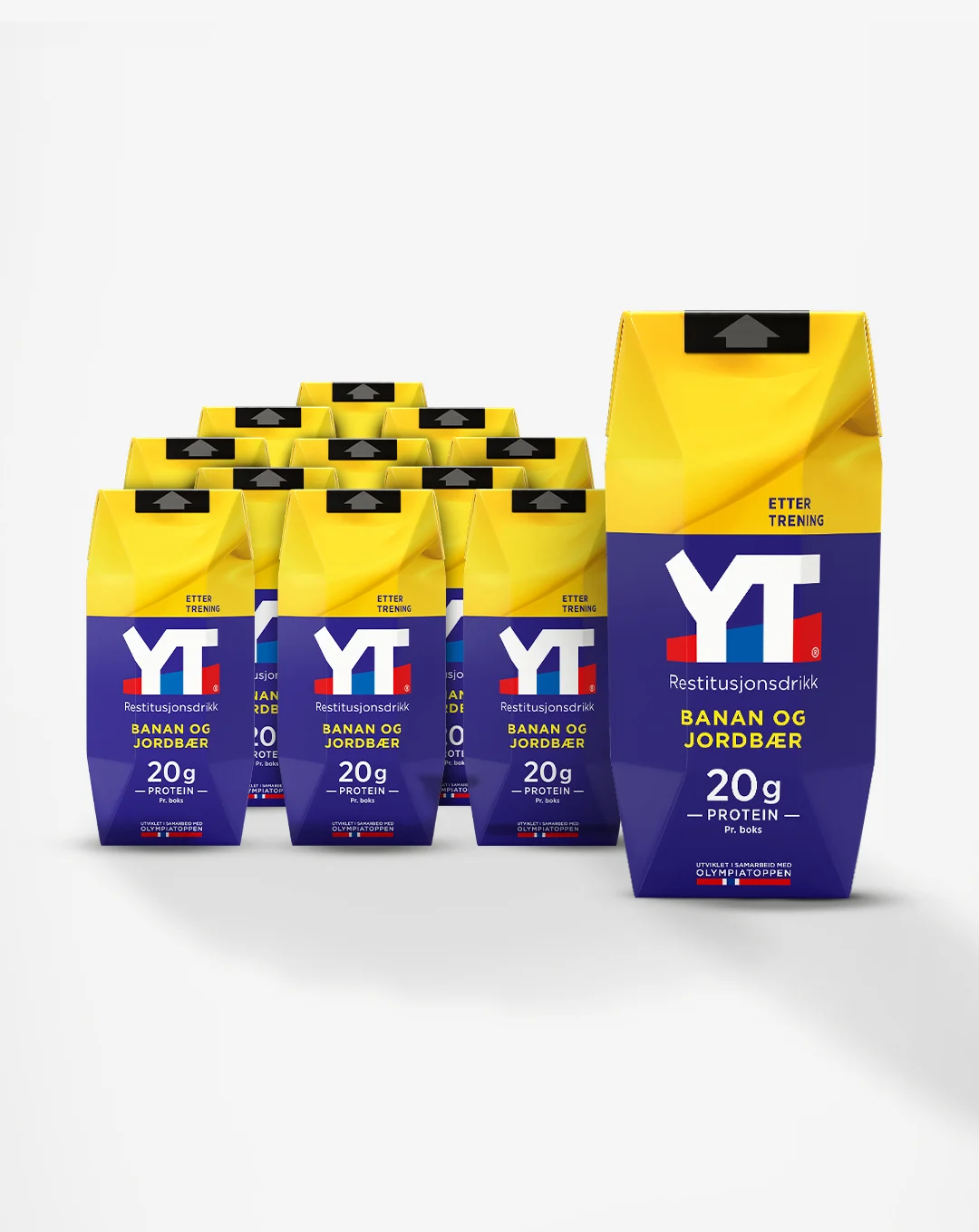 YT® Restitusjonsdrikk Banan\Jordbær 12x330 ml