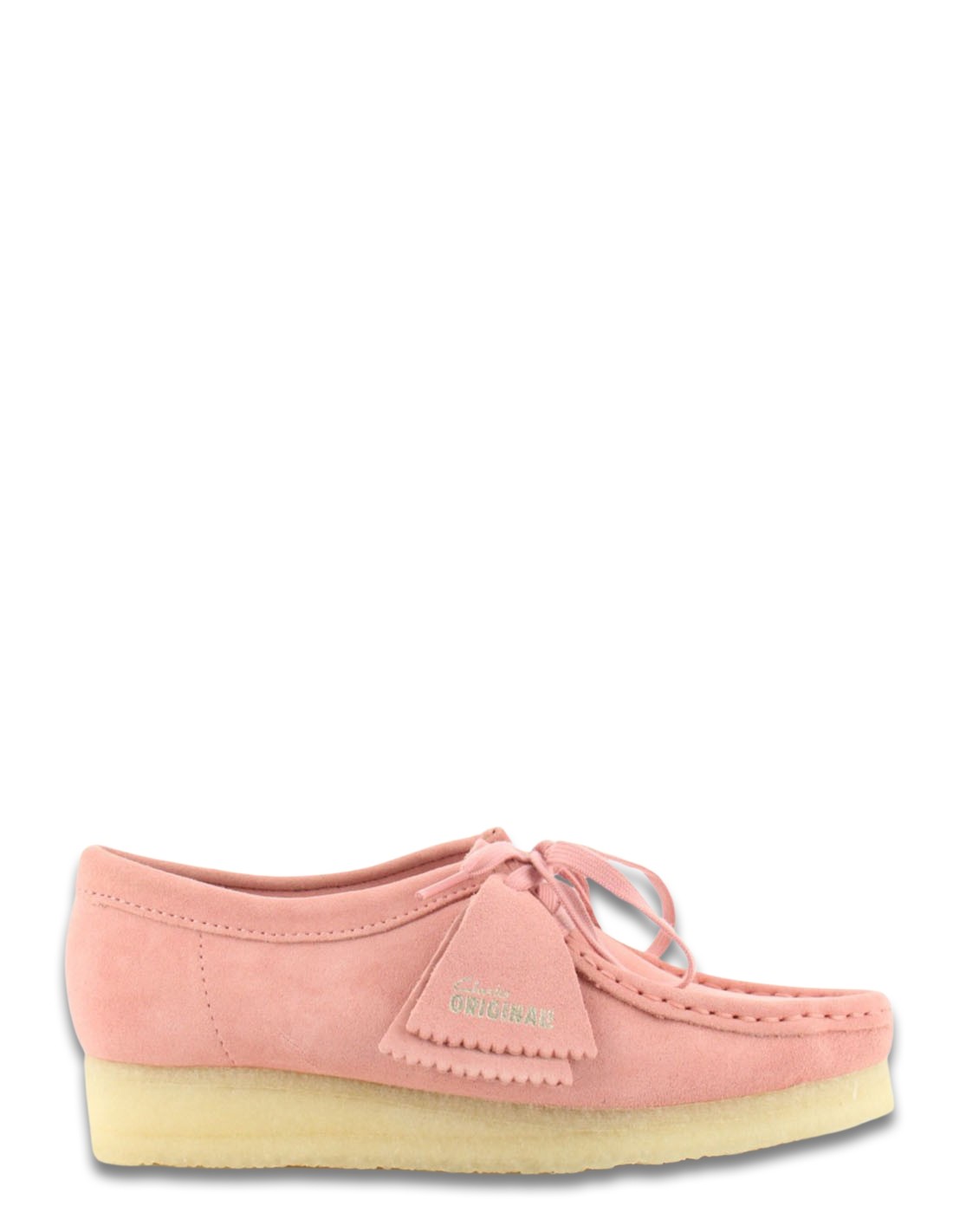 clarks Derbies Femme Wallabee Blush Pink Suede Daim