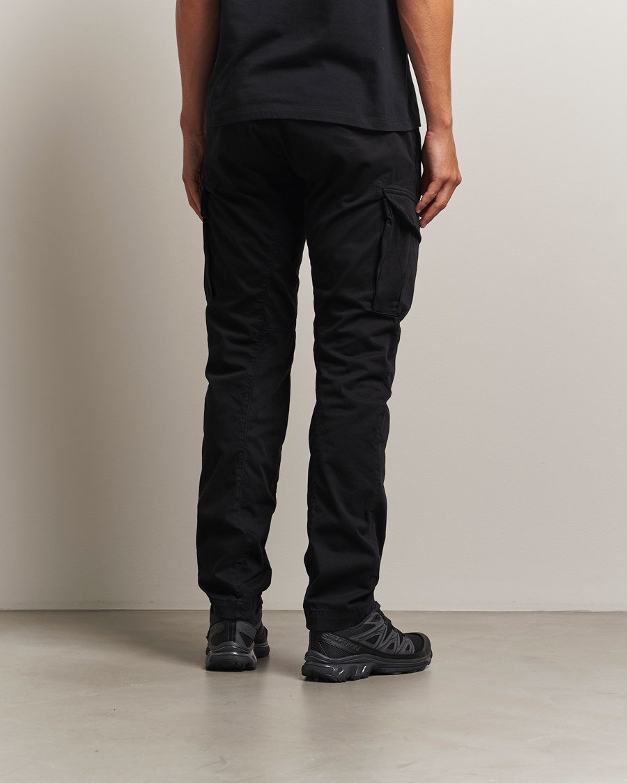 C.P. Company Stretch Satin Lens Cargo Pants Black