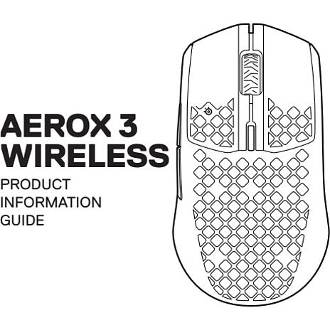 Steelseries Aerox 3 trådløs mus - hvid