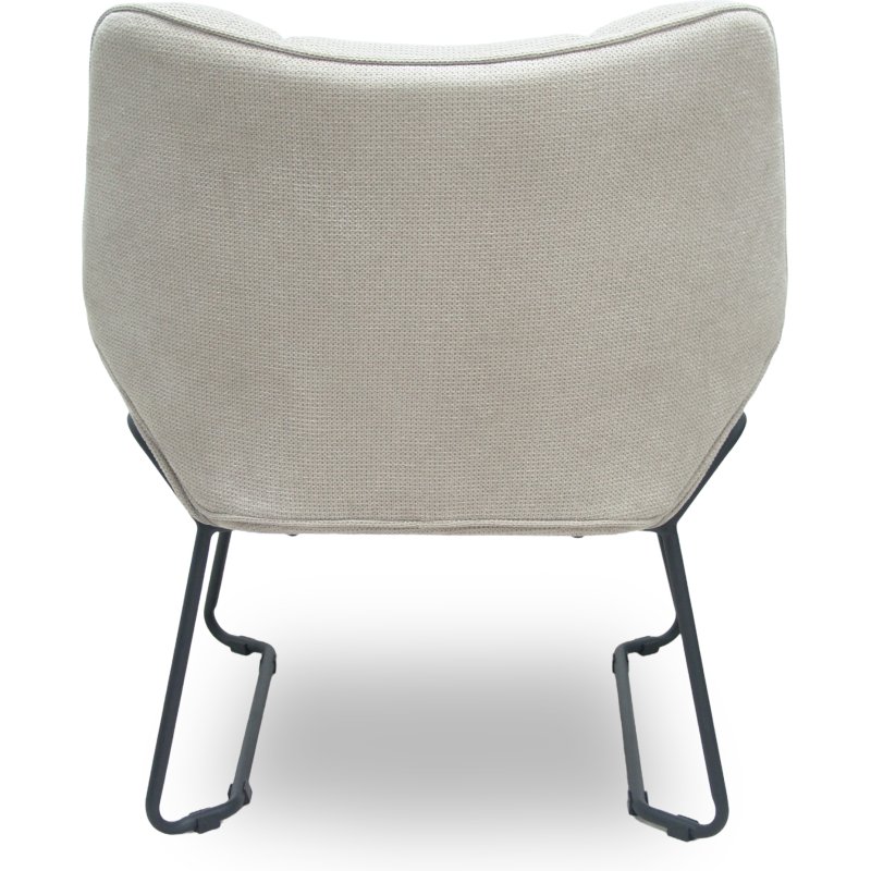 Fauteuil FORÖL - Modèle Opti526  - Revêtement en tissu beige. Structure métal noir.