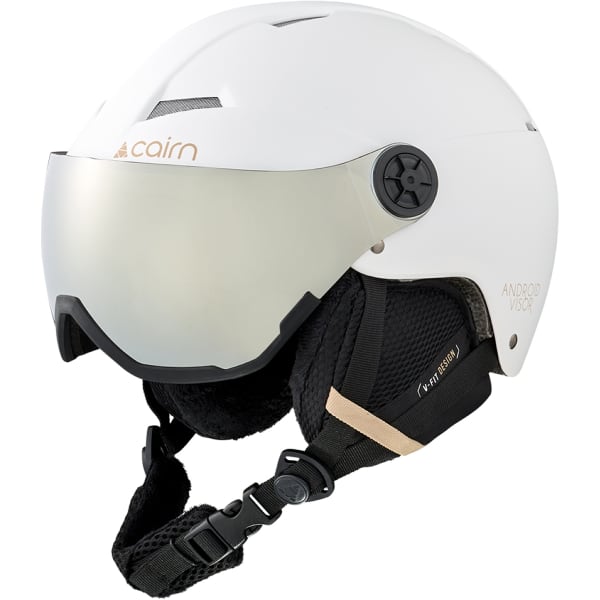 Casque de ski CAIRN ANDROID VISOR MAT WHITE BISCUIT