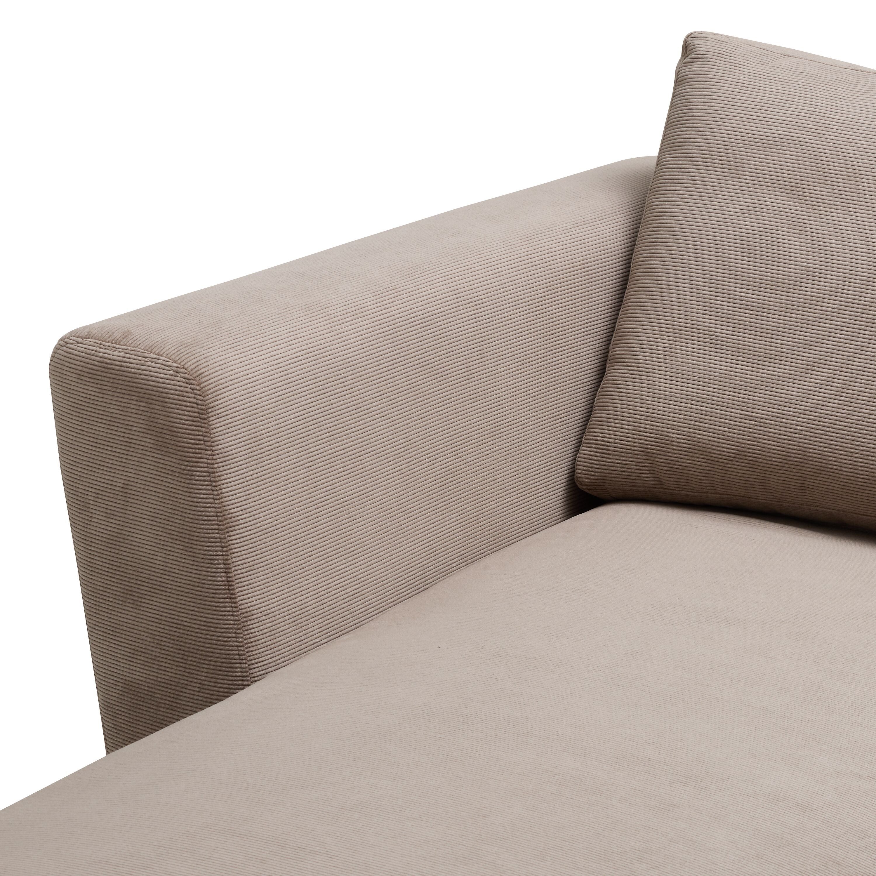 DIENER Ecksofa - Taupe / B: 235.0 cm x T: 156.0 cm x H: 81.0 cm