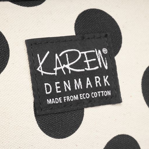 Karen 2-Delt Toilettaske, Hvid/Sort