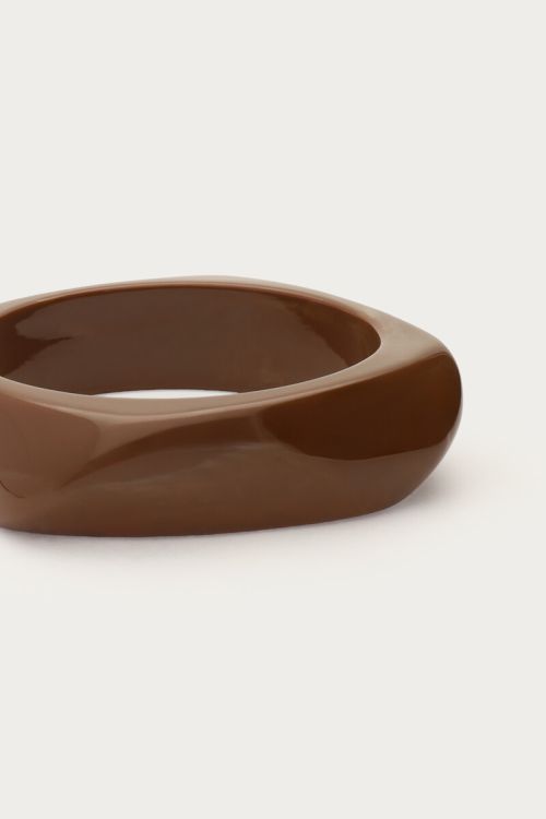 Donkerbruine resin bangle
