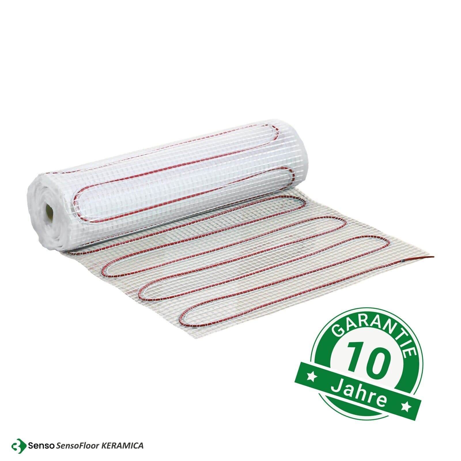 3Senso Fußbodenheizung KERAMICA für Fließen/ Naturstein - 1 m² (180 Watt) - Variante Feuchtraum IP54