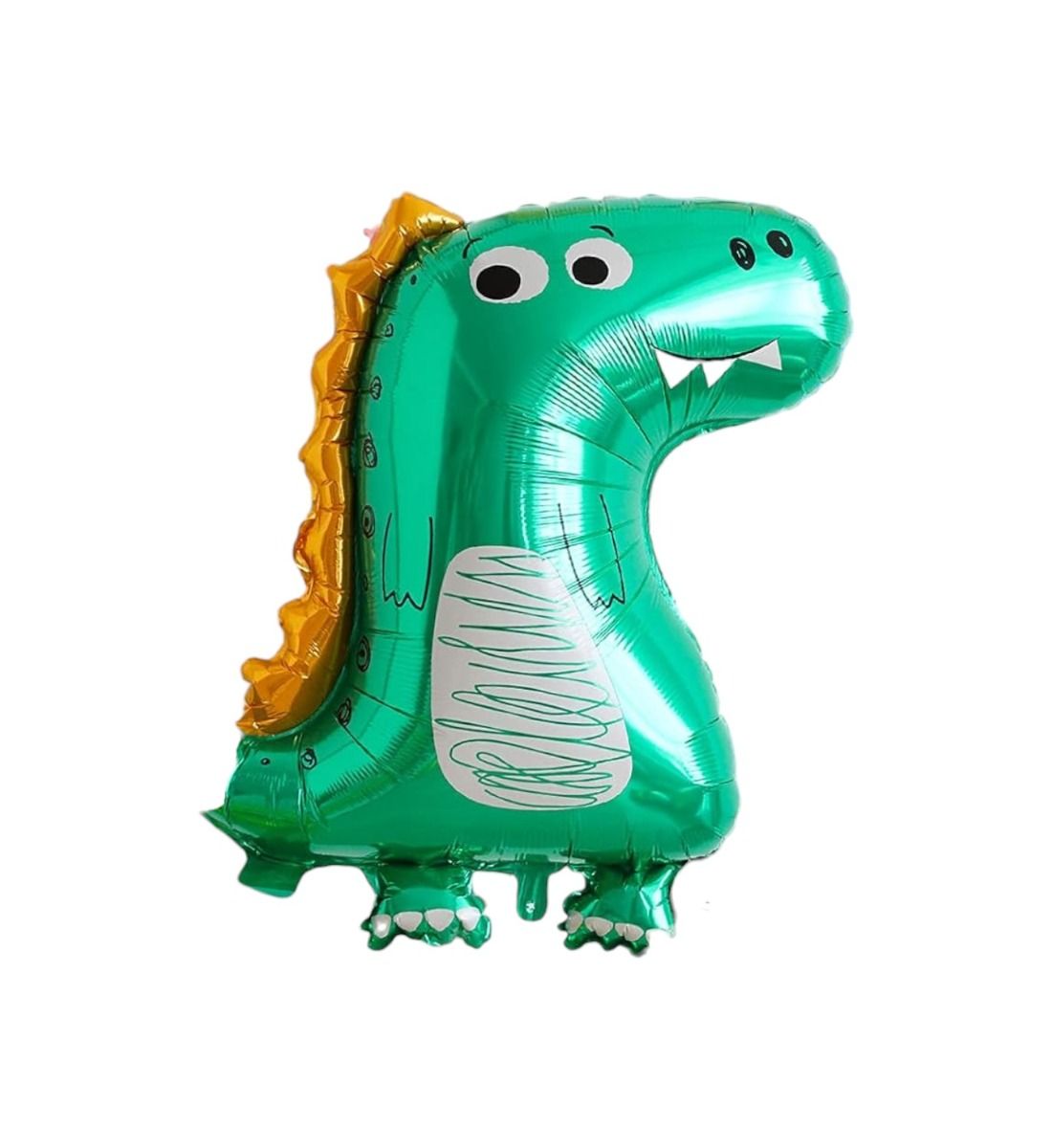 Ballon vert et doré Dinosaure  Surprise Partie !