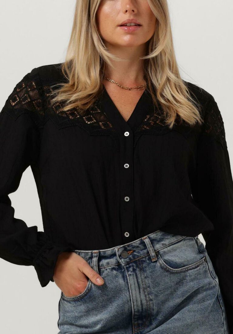 CO\\'COUTURE zwarte co'couture blouse selma angle lace shirt