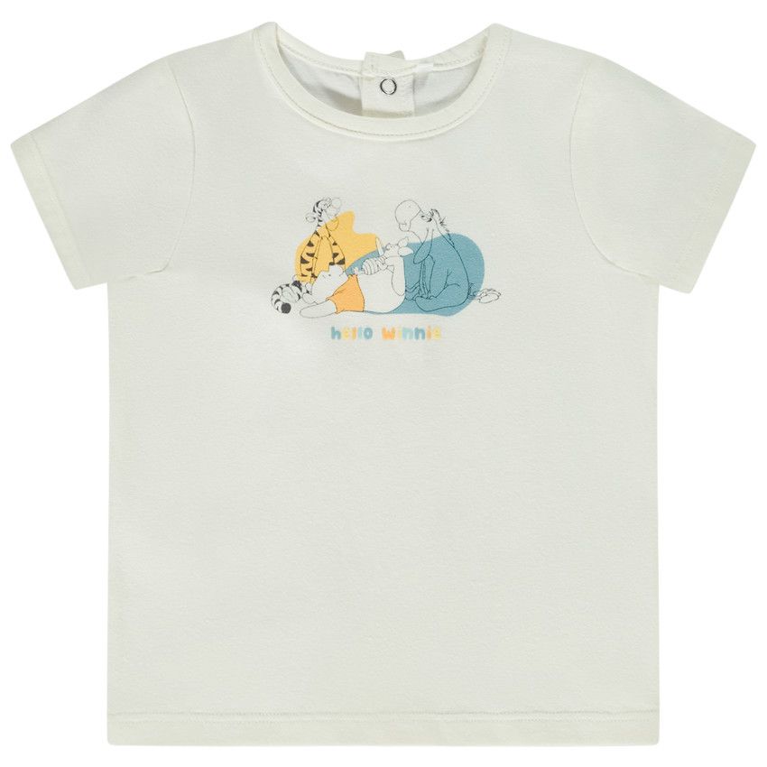 T-shirt manches courtes print Winnie Disney pour bébé garçon - Ecru