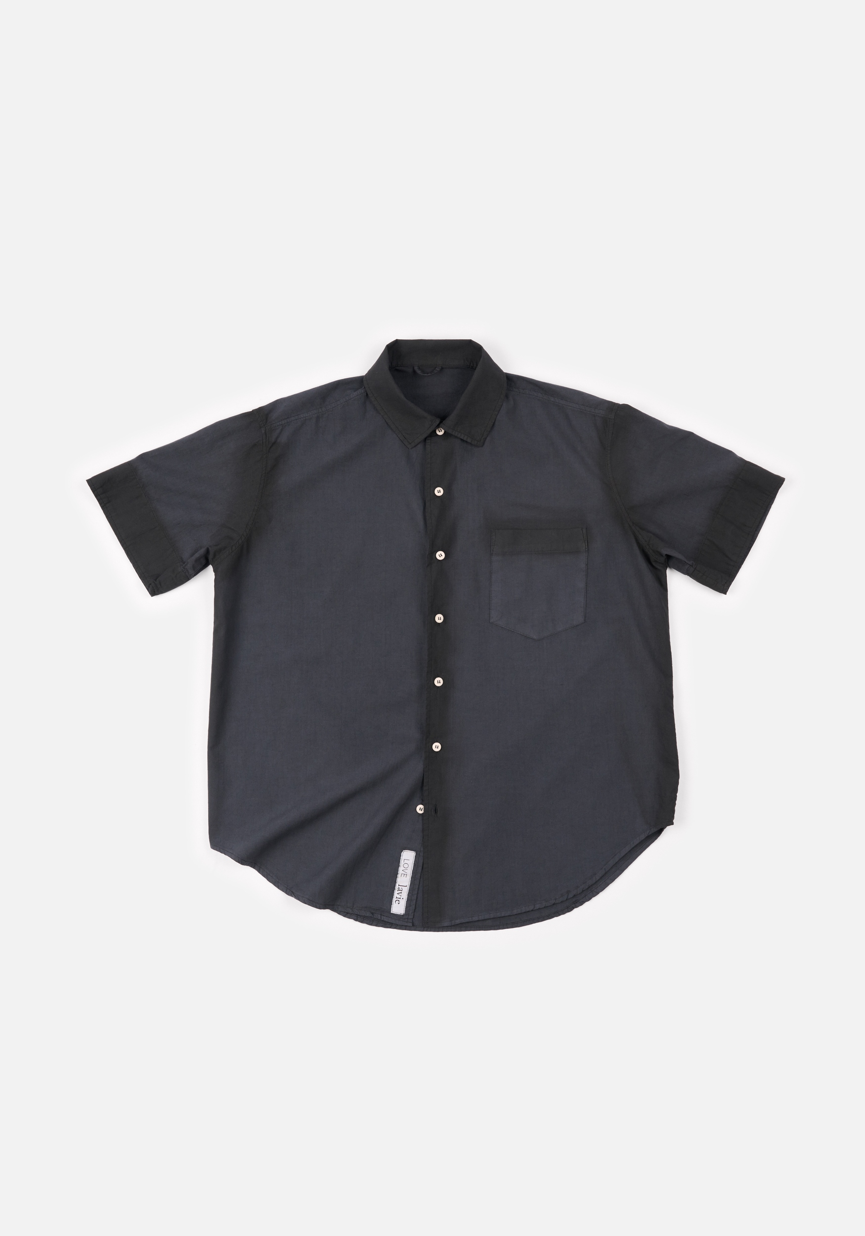 Lavie Kurzarmhemd John Washed Black