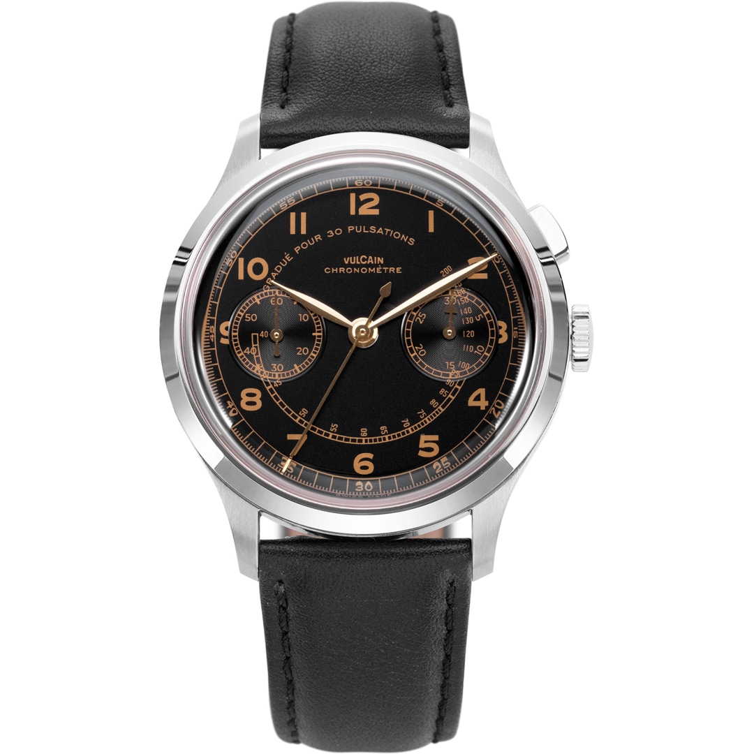 Vulcain Monopusher Heritage Black 39mm