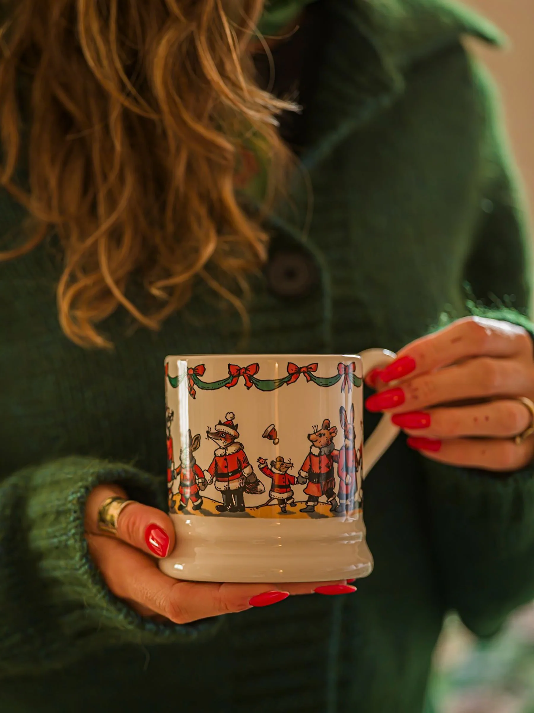 Emma Bridgewater Woodland Santa 1/2 Pint Mug