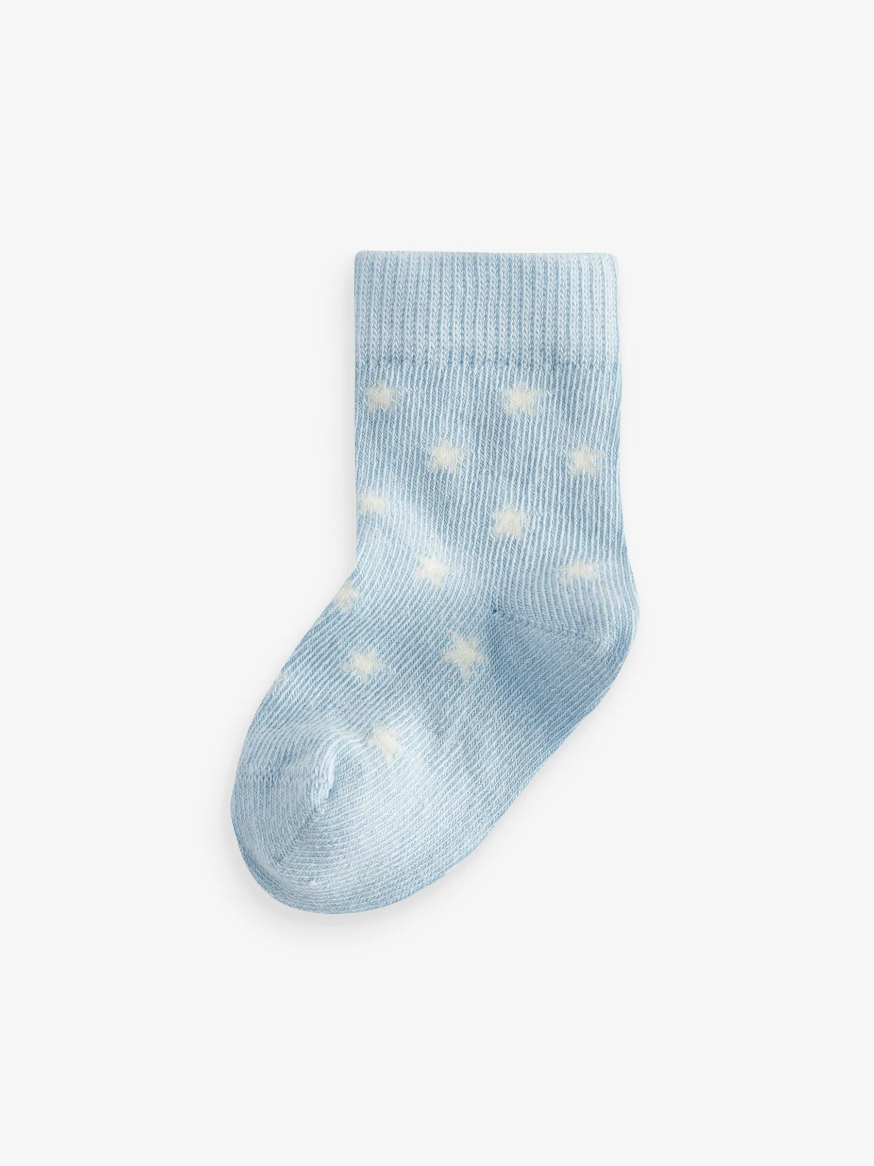 Blauw/wit - Verpakking van 7 paar babysokken (0 mnd-2 jr)
