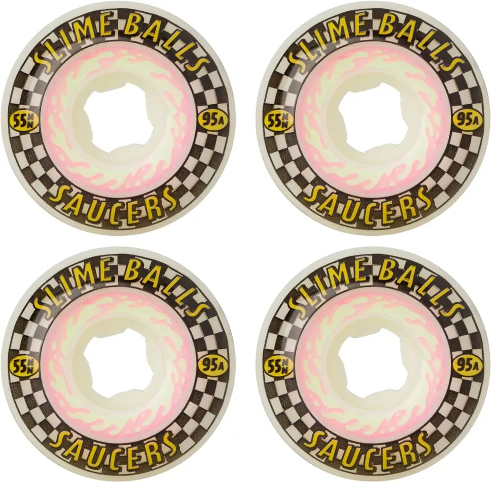 Slime Balls Saucers 95A Skateboard Hjul 4-Pak - Skateboards