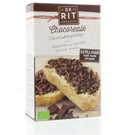 De Rit Chocoreale hagelslag extra puur bio (200 gr)